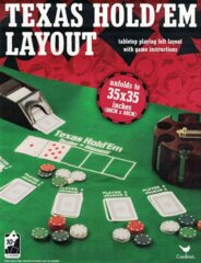 Texas Hold'Em Tabletop Playing Felt Layout